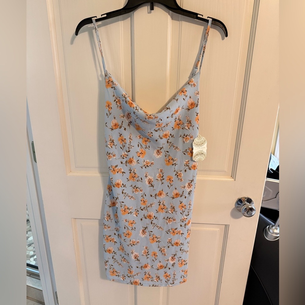 Altar'd State Blue and Peach Floral Dress